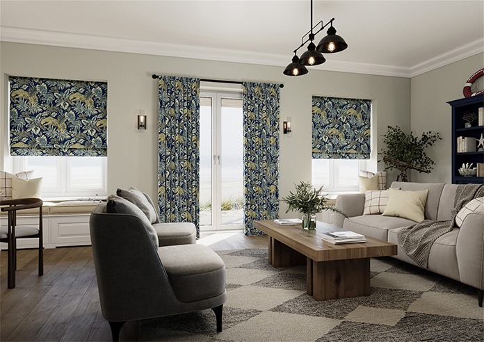 Leopard, Lapis - Made to Measure Curtain - Image 7